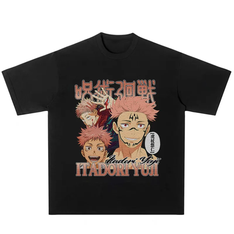 

Y2k Pullover Tees Jujutsu Kaisen Anime Graphic T Shirts Men Harajuku T-shirt Female Clothing Women Black Blouse Japanese Style