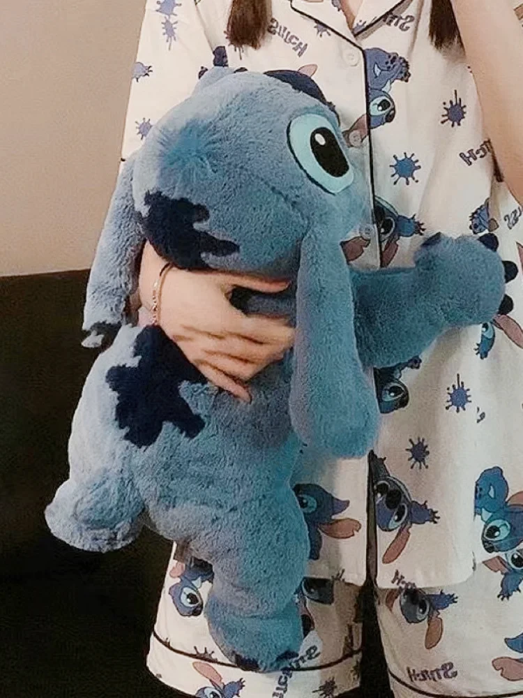 Hot 40/60/80/100cm Stitch Disney Doll Plush Toys Plush Stuffed Doll Soft Pillow Prone Posture Darklight Blue Cute Toy Gifts 6