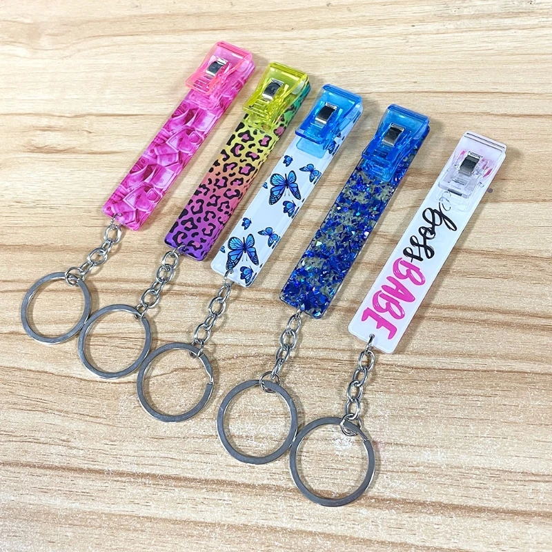 Card Grabber for Long Nails, Acrylic ATM Credit Card Puller Keychain For  Girls