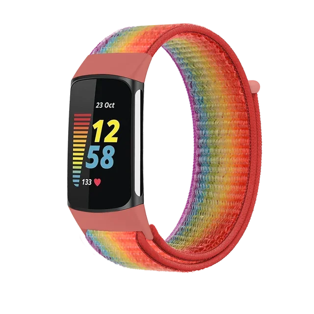 Breathable Soft Nylon Loop Strap - Comfortable Sports Wristband for Fitness Trackers