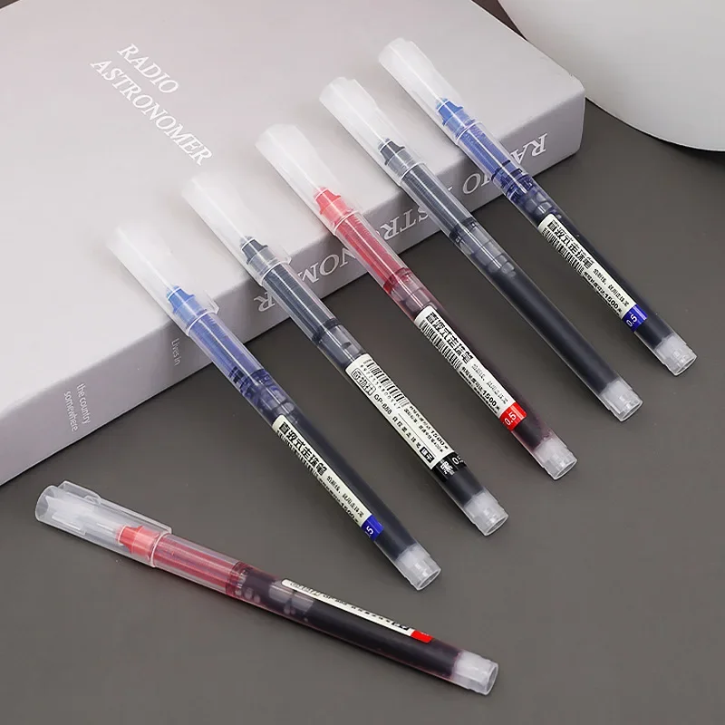 

12PCS 0.5mm Retractable Gel Pens Set Black/Blue Ink Ballpoint Writing Office Business Signature School Supply Korean Stationery