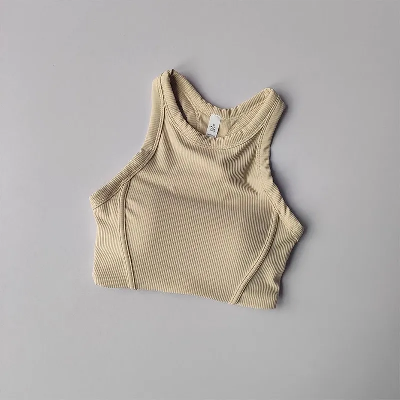 Fixed integrated sports yoga vest, women's quick drying fitness bra, running shock-absorbing yoga suit, worn externally