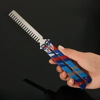 23cm Valorant Weapon Yoru's Stylish Butterfly Comb Melee Game Metal Weapon Model Game Samurai Weapon Birthday Gift Toys Game Kid 2