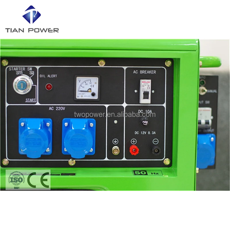 Oem Factory 6kw 220v Silent Diesel Generator Control Panel With Ats