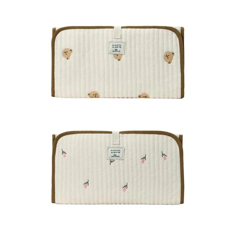 G2TC Cartoon Baby Changing Mat Embroidery Urine Changer Pad Water Proofing Fabric