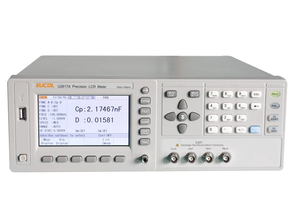 

U2817A Precision LCR Meter Test frequency:50Hz -100kHz,Resolution:1mHz,Basic Accuracy:0.05% perfect alternative TH2817A