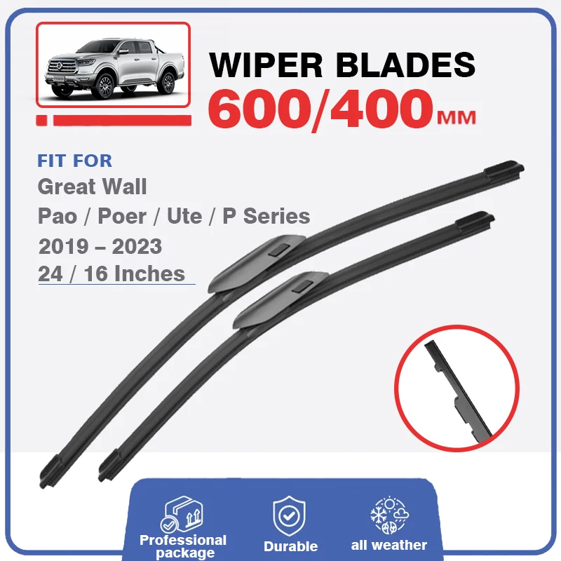 

Автомобильные щетки стеклоочистителя для GWM Great Wall Pao Poer P Series Cannon Ute 2022 2021 2020 2019, шайбы, запчасти, аксессуары, Руман и сукан