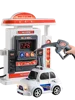 Children's Simulation Car Gas Station Refueling Police Machine Credit Card Payment Toy Model Boy Role Play Petrol station Gift 2