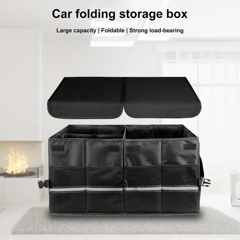 

Car Trunk Organizer Box Large Capacity Foldable Car Storage Box Multi-Purpose Luggage Bag Stowing Tidying Car Accessories