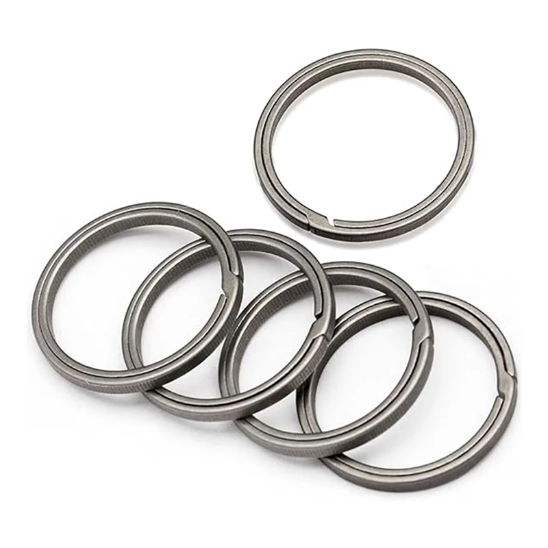 Titanium Key Ring, Quick Release Side-Pushing Ring, Super Lightweight Key Organizer, Outer Diameter 30MM, 5PCS Easy Install