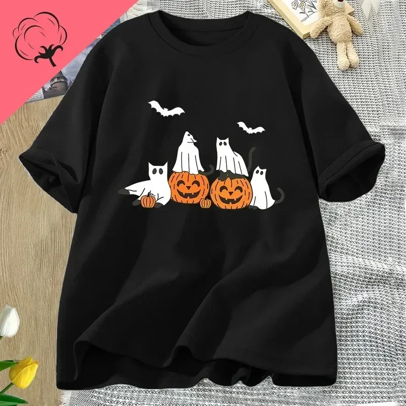

Забавные свободные футболки, женская футболка на Хэллоуин, Повседневные Дышащие футболки, уличные футболки для пар, Топ