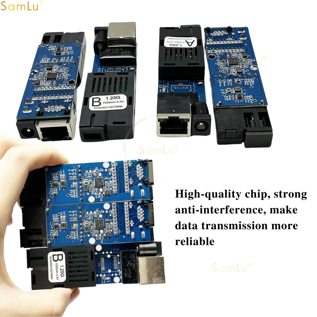 1-10Pair Mini Gigabit Fiber Optical Media Converter UPC/APC SC-Port 10/100/1000Mbps Single Mode 3km POST FREE