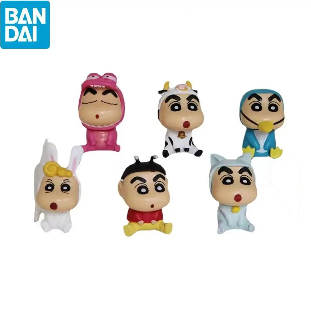 

Bandai Crayon Shin-Chan 6 шт./комплект нохара Shinosuke 5,5 см аниме коллекционные игрушки декоративная модель для мальчика подарок на день рождения новая модель