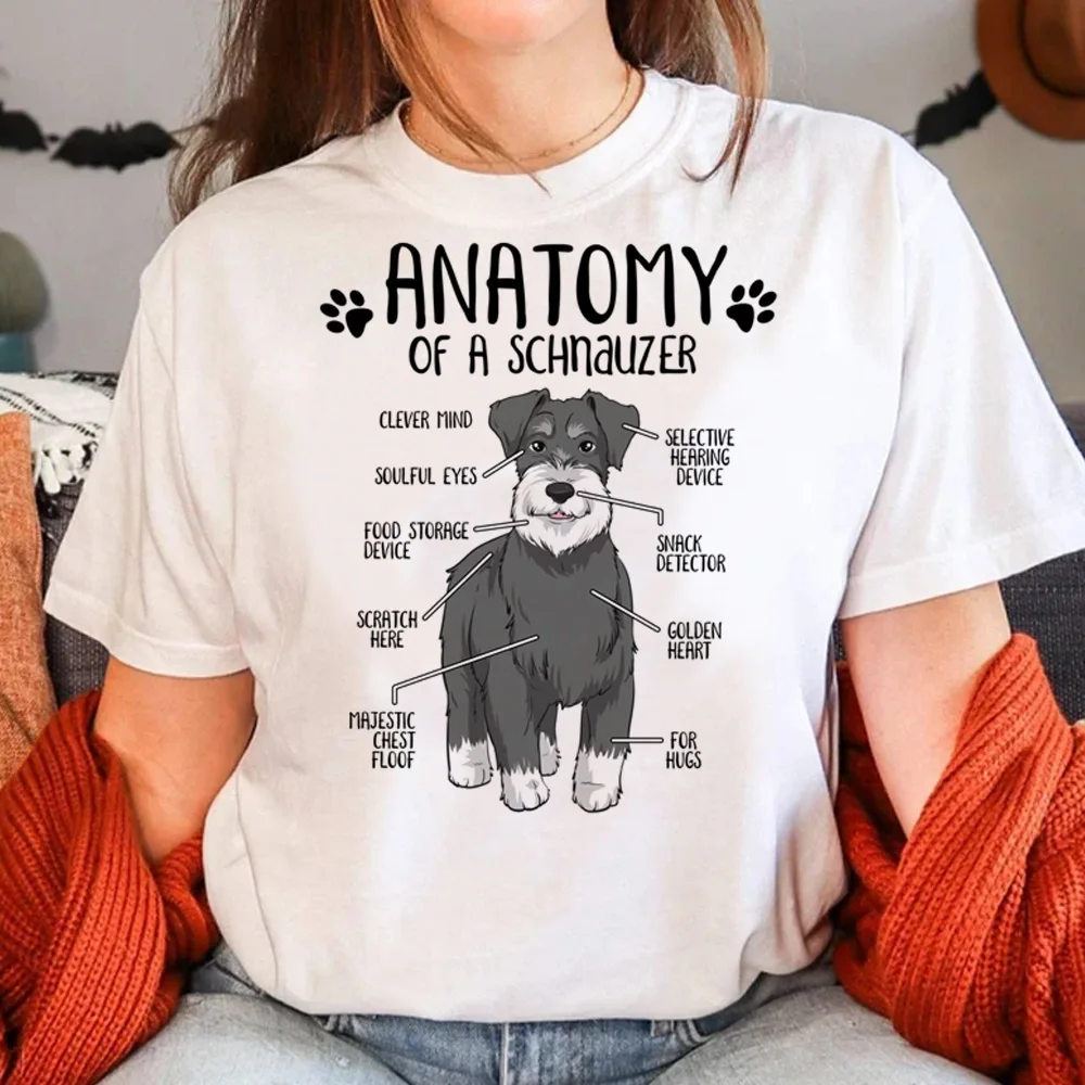 

Футболка женская Schnauzer Y2K, забавный Топ для девушек y2k