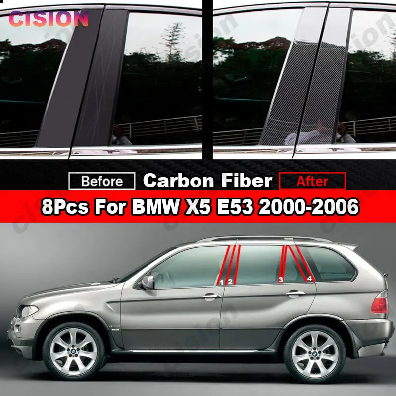 ڵ â   B C  Ʈ Ŀ Ʈ, 8x ̷ ȿ, BMW X5 E53 2000-2006   ź  PC ƼĿ