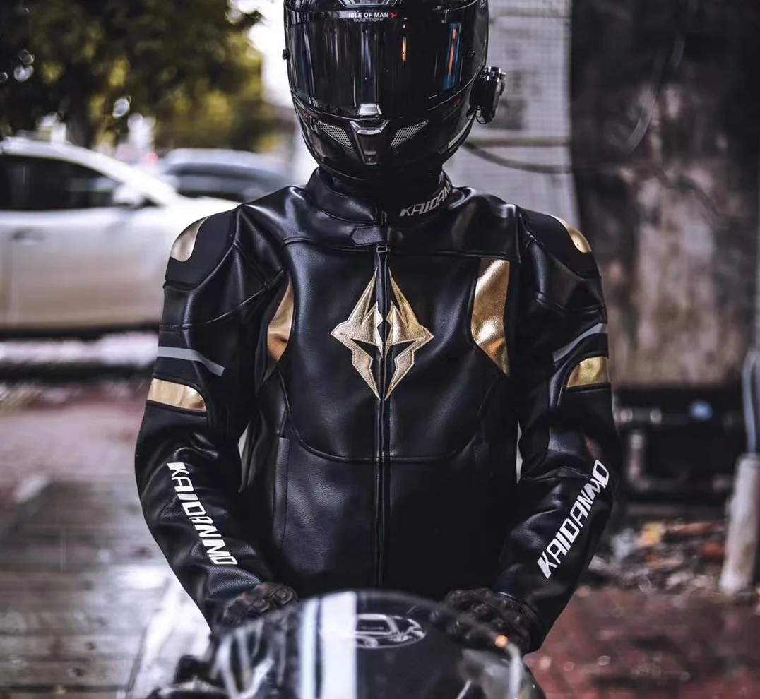 Men's women Motorcycle Racing Riding pants AVRO Microfiber Leather Jacket  with hump Waterproof Lining