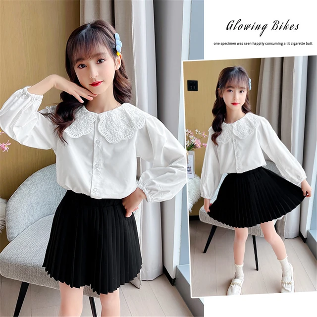 Children Clothing Teens Girls Blouse  Blouse Girls 12 Years School -  Shirts Girls - Aliexpress