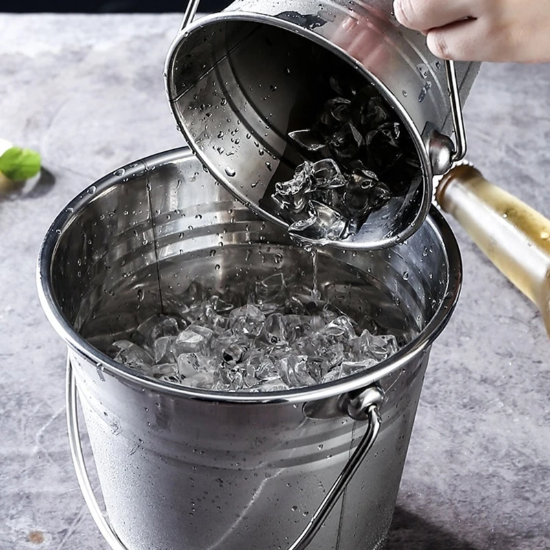 Ice Bucket with Lid with Ice Clip Withhandle Comfortable Durable Ice Bucket  KTV Ice Bucket for Dining Room Freezer Cocktail Pub - AliExpress