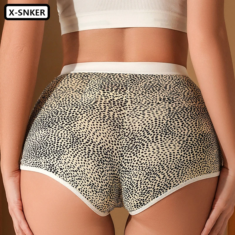 

4 pieces/set Panties Boxers women Underwear Sports Female Panty Leopard Print Lingerie Ladies intimate Woman Sexy Underpants