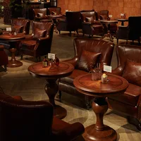 American Retro Style Bar Sofa Chair Clear Bar Small Restaurant Commercial Table and Chair Combination Single Chair 2