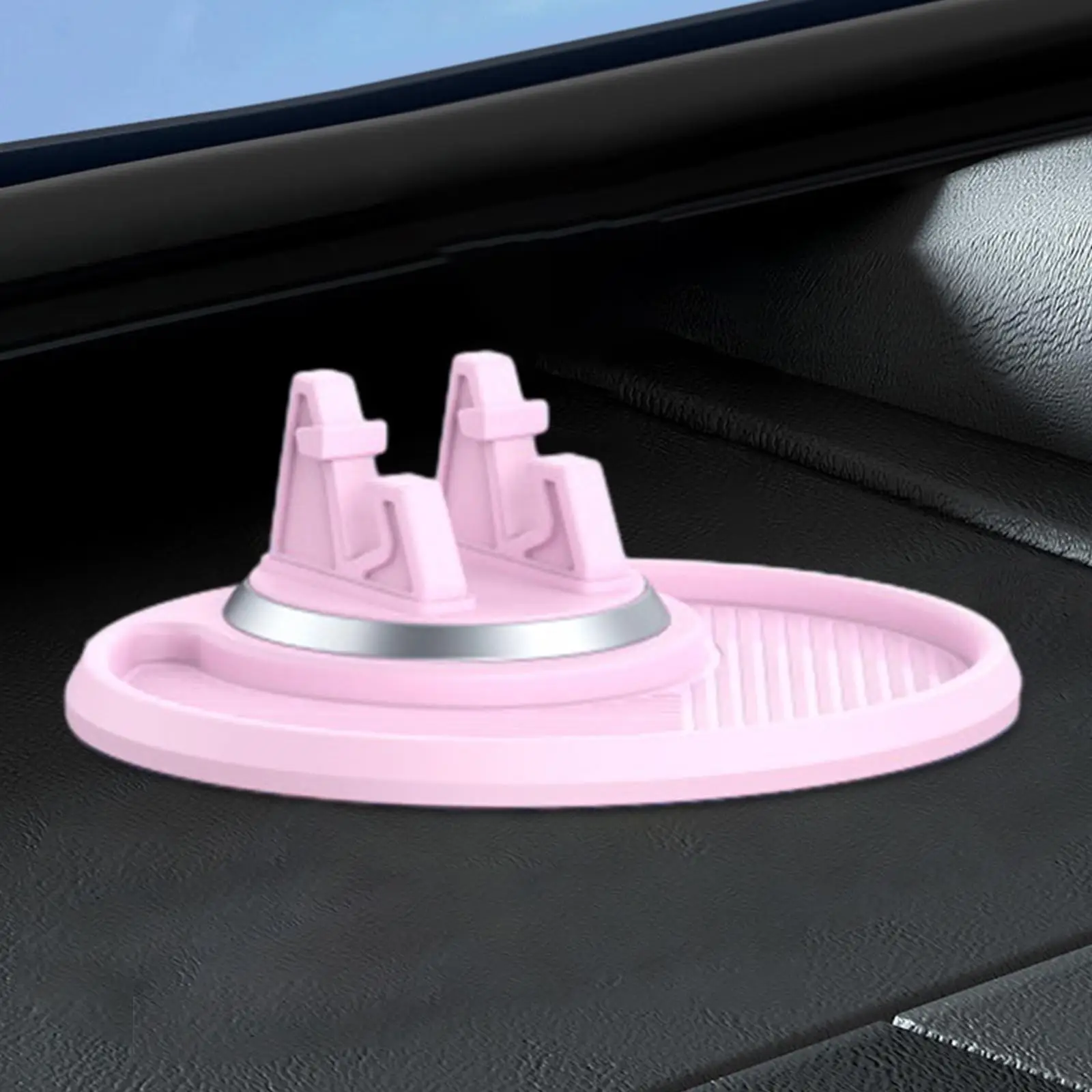 Universal Car Dashboard Phone Mount Organizer with Rotating Holder