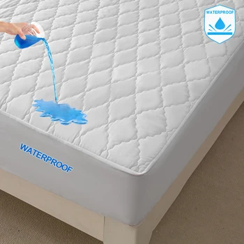 Protecteur de matelas imperméable – Housse de matelas hypoallergénique, douce et silencieuse, drap de lit imperméable, antidérapant et lavable 1