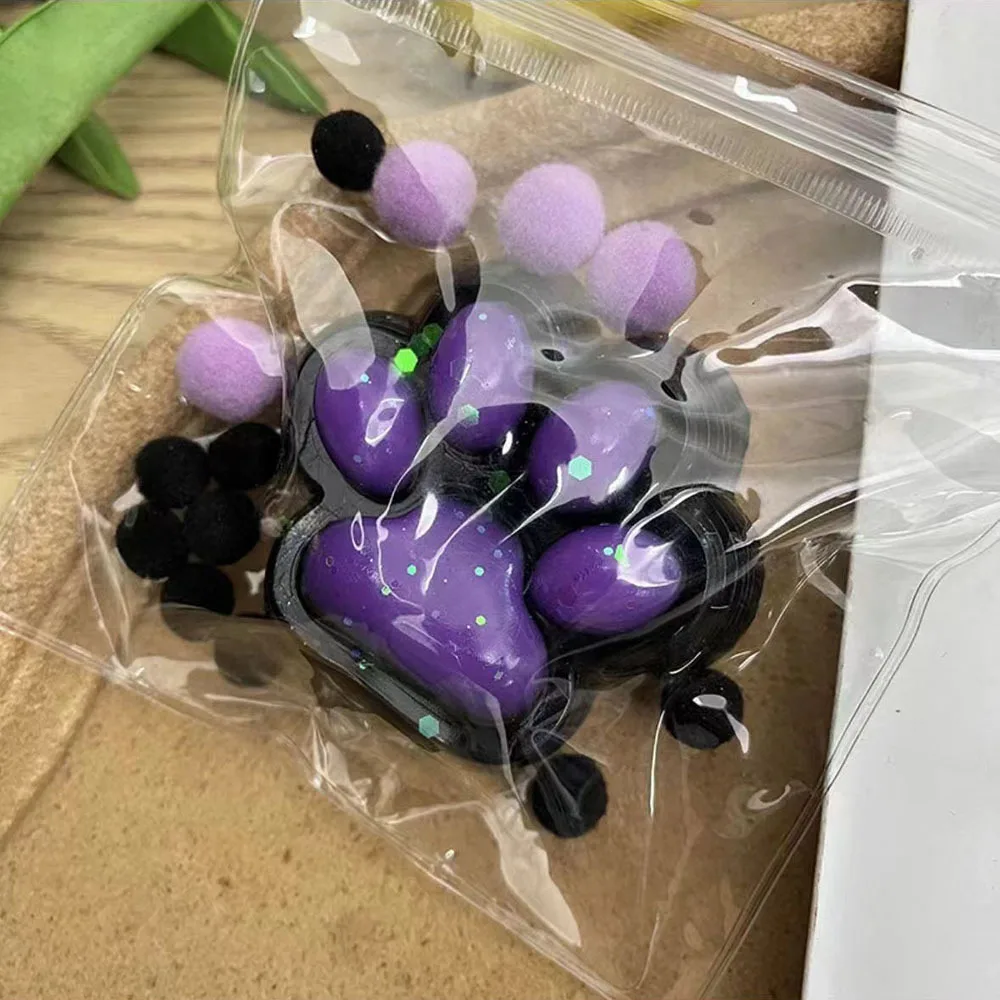 Creativity Cute Mini Cat Paw Squeeze Toys For Children Soft Pinch Slow Rebound Decompression Stress Relief Artifacts Toys 4