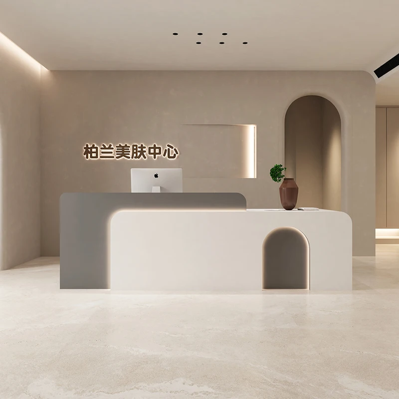 Lectern Store Reception Desk Stand Restaurant Podium Office Reception Desk Supermarket Beauty Salon Mostrador Luxury Furniture