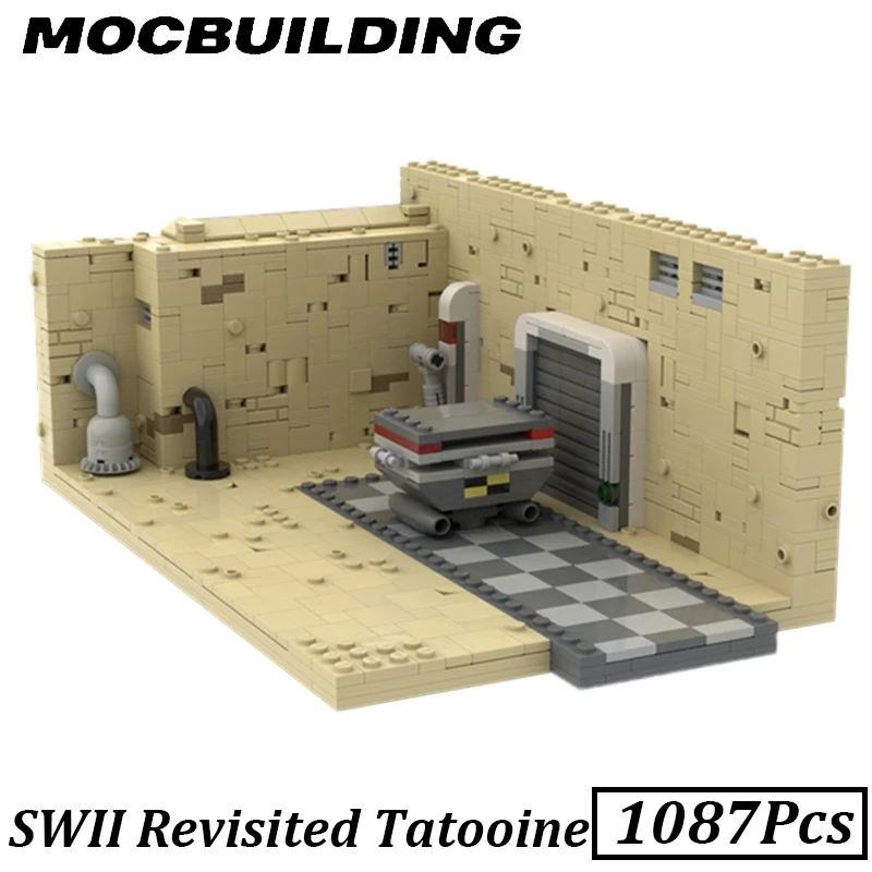 

1087Pcs MOC Desert Tatooine Vigilance Base Military Building Blocks Sentry Diorama Army Soldier Architecture Bricks Toys