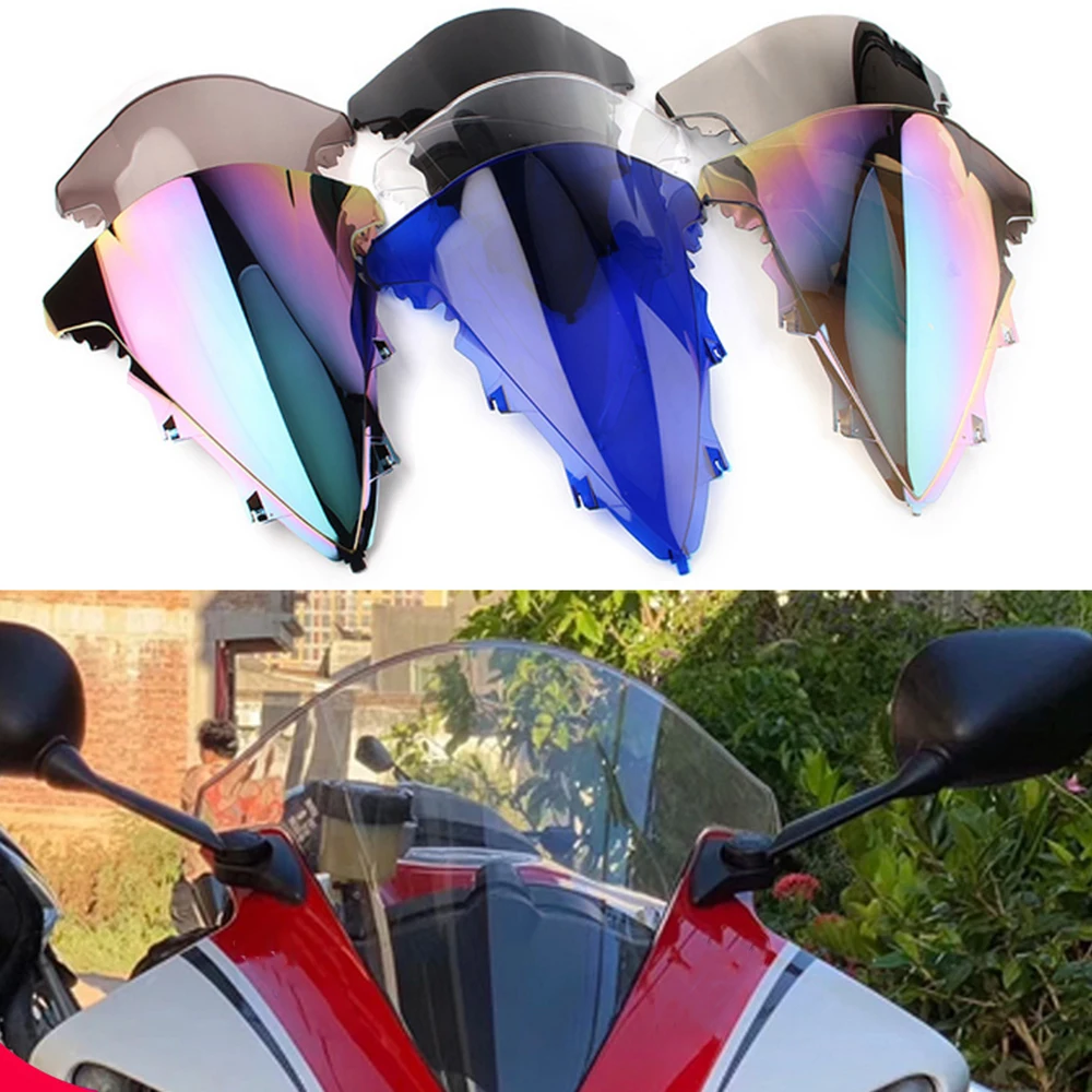 

Motorcycle Double Bubble Windshield For Yamaha YZF R1 1000 YZFR1 2009-2014 WindScreen Accessories Fairing Deflector