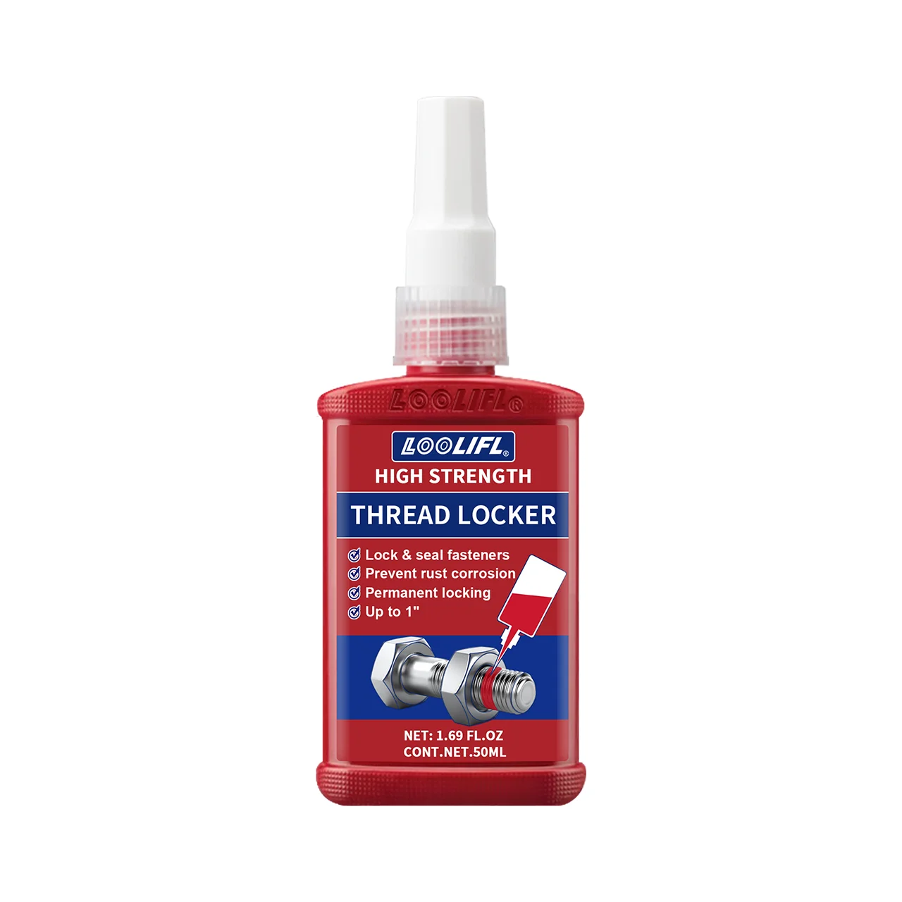 Premium Thread Locking Adhesive - Anti-Loosening, Anti-Shake, Anti-Rust, Anaerobic Solution, Available in Removable and Permanent Strengths, Two-Pack (10g-50g)