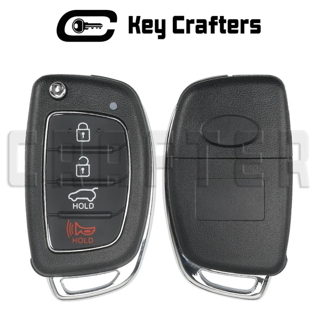 กุญแจรีโมทรถยนต์แบบพับได้ รุ่น Key Crafter SY5AERGE04 95430-R1100 433.92 FSK 4A ชิป PCF7939MA สำหรับรถยนต์ฮุนได HB20 ปี 2019-2022 ใบมีด HYN14R 2
