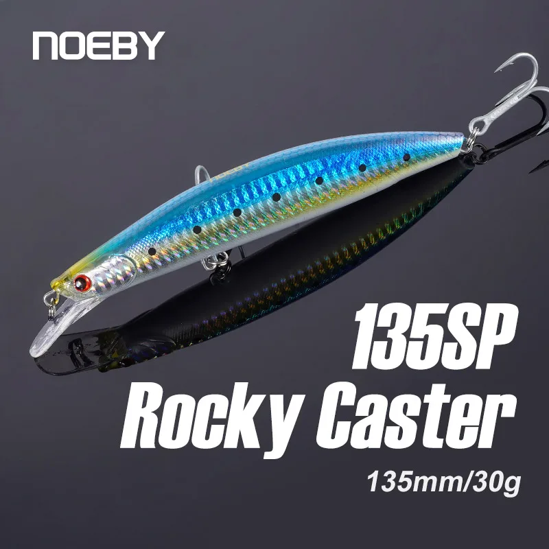 

NOEBY Suspending Minnow 135mm 30g Fishing Lure Artificial Hard Baits Long Casting Wobbler for Bass Pike Jerkbait Fishing Lures