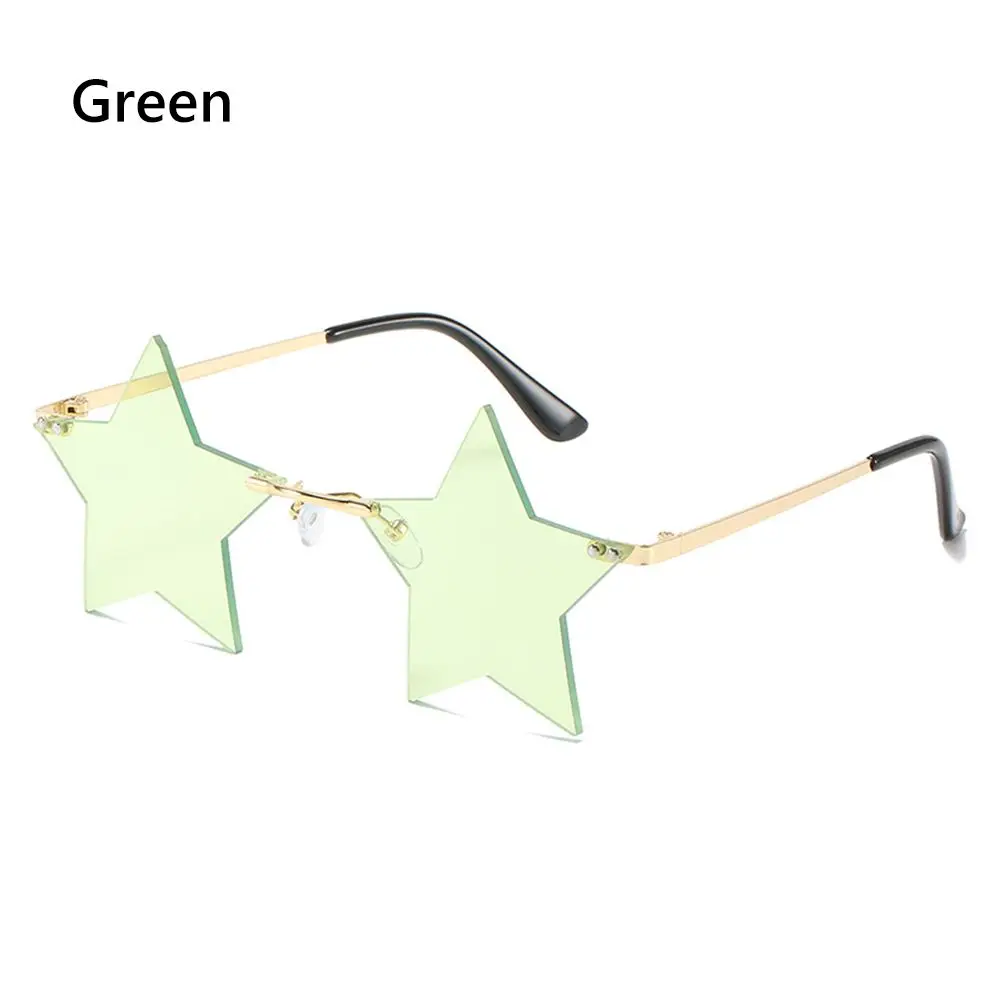 Pentagram Gradient Rimless Sunglasses - Trendy UV400 Star-Shaped Eyewear