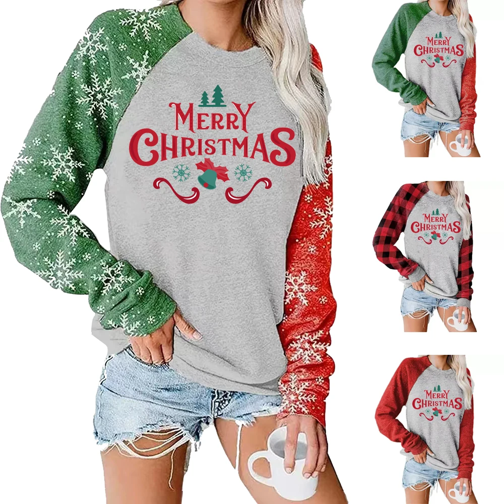 

Merry Christmas Santa Print Hoodies Sweatshirts Autumn Winter for Woman