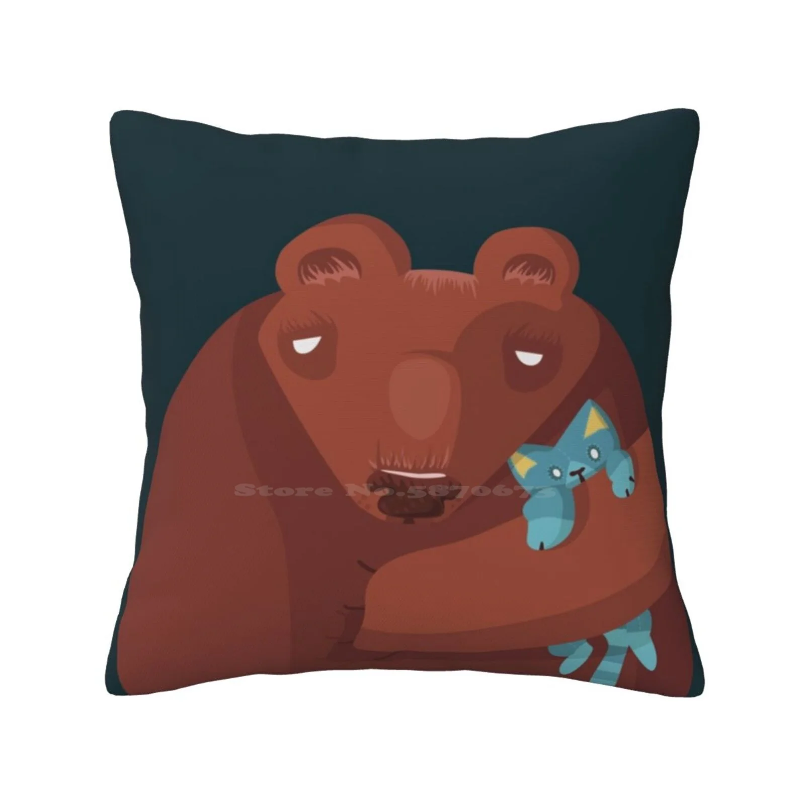 Federa Per Cuscini Sleepy Bear Decorazione Per La Casa Della Camera Da Letto Bear Sleepy Grumpy