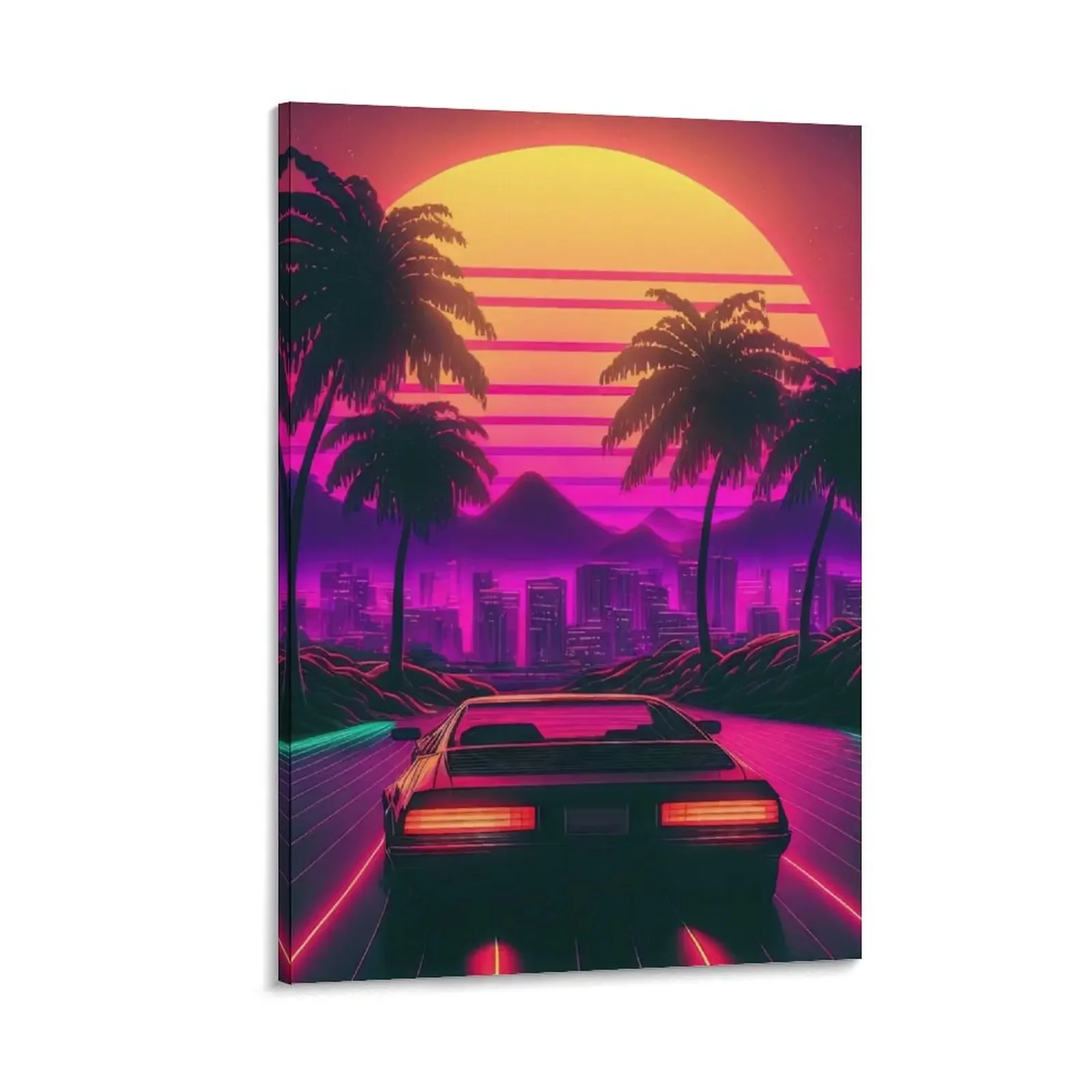 

Sunset Sprint: Synthesizes the Skyline Canvas Painting home decor interior decoration for the room decorations for the room