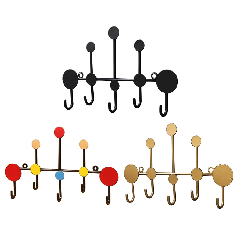 Wrought Iron Hook Simple Modern Metal Coat Hook Wall Hanger Storage Rack Dropship