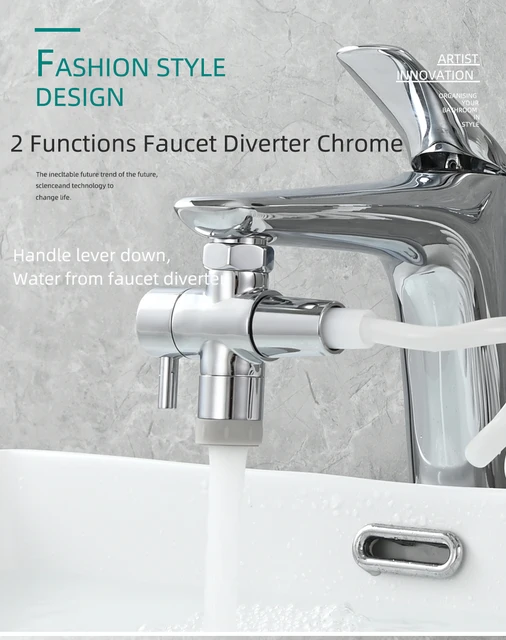 CIENCIA Valvola 3 Vie Ottone Per Rubinetto | Deviatore M22 A M24 Con Adattatore