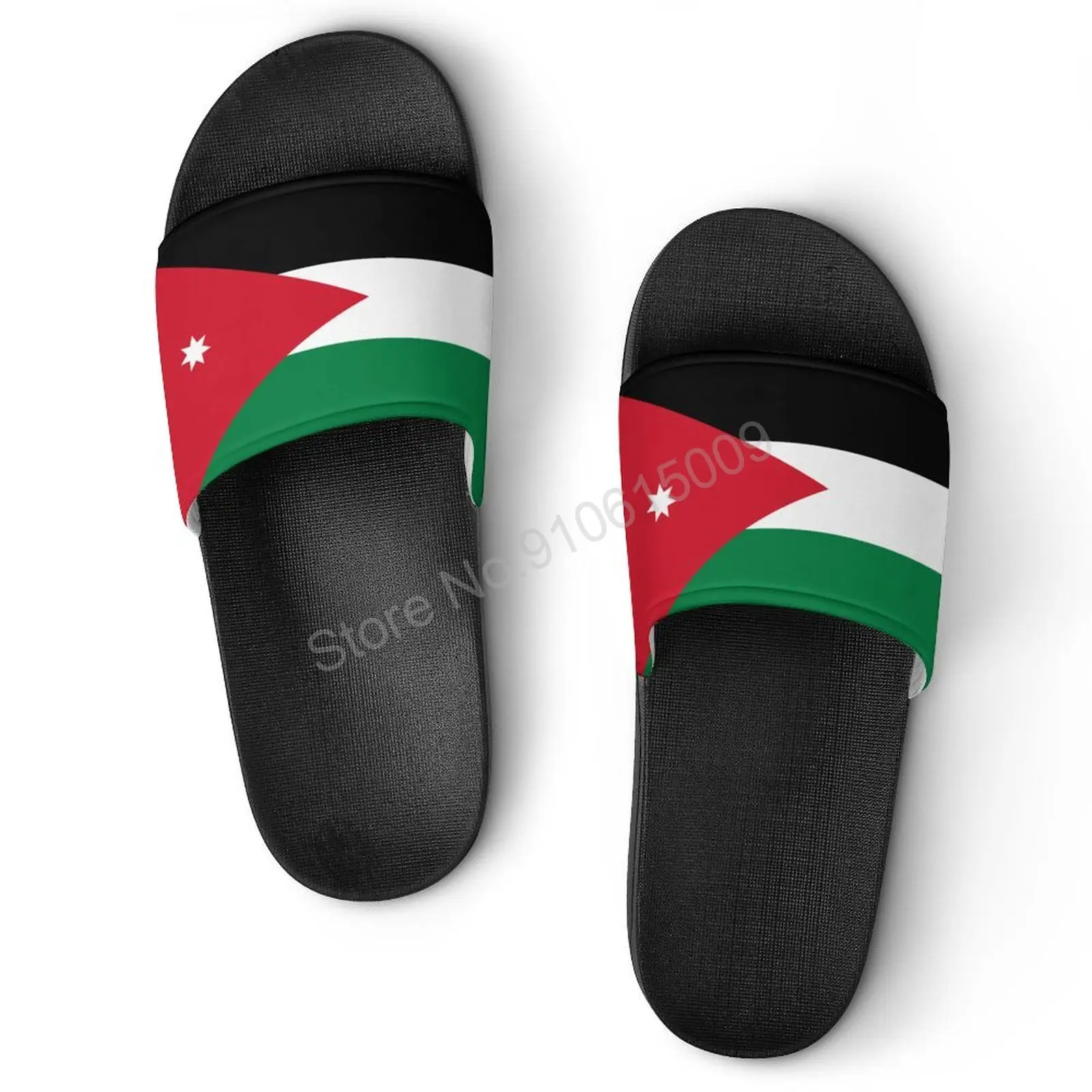 Zapatillas con bandera de Jordan para hombre y mujer, sandalias de informales para interiores y exteriores, Calzado cómodo de verano 36 46| | - AliExpress