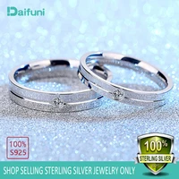 Daifuni 100% S925 Sterling Silver Love Forever Smooth Ring For Men Women Couples Lovers Festival Wedding Anniversary Jewelry 1