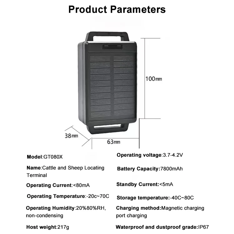 Tracking Software Long Standby 7800mah Waterproof Solar Collar Cow Cattle Smart Animal Gps Tracker with App Control