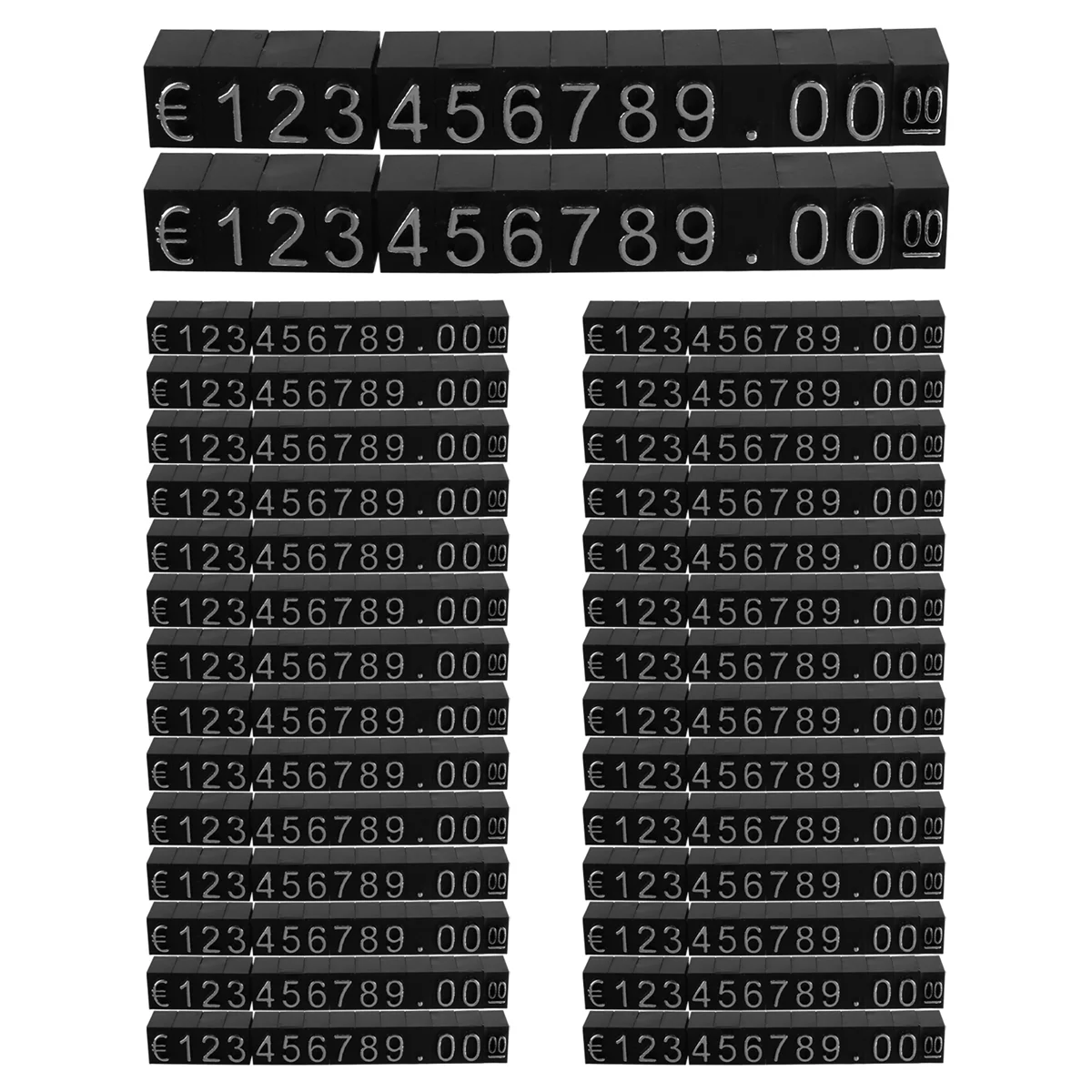Newest 30Sets Plastic Cubes Price Display Tags Adjustable Number Stand Frame Label Shop