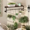 Wall Mounted Clothes Rail Industrial Pipe Garment Rack Clothes Hanging Rod Space-Saving 3