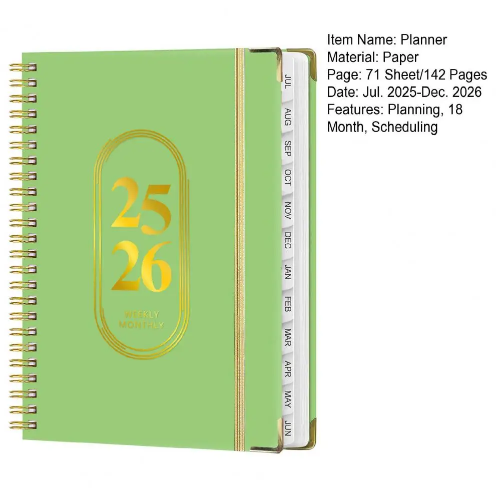 Forvencer 2025 Planner – Hardcover Weekly & Monthly Planner, Jan-Dec 2025, 6" X 8", Spiral Bound With Tabs, Inner Pocket, A5 Size, Black - View #6
