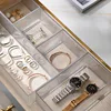 Transparent Acrylic Cosmetics Storage Box Makeup Holder Jewelry Make Up Organizer for Home Plastic Desktop Storage Boxes 2