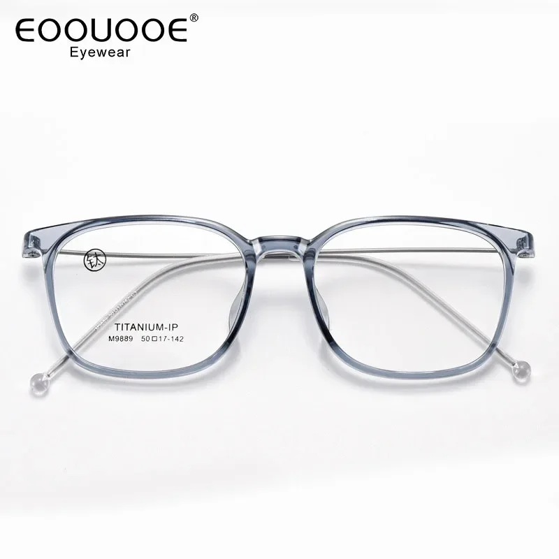 

50mm Women's Men Titanium TR90 Glasses Frame Ultra-lightweight Design Myopia Eyeglasses Optics Prescription Progressive Eyewear