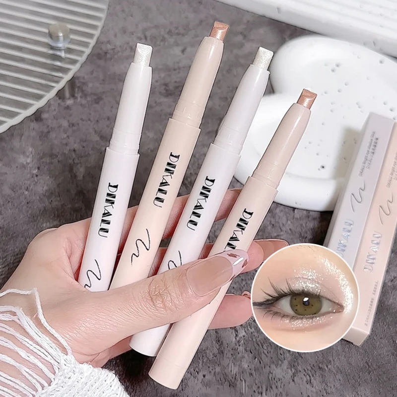 Waterproof Eyeshadow Sticks Long Lasting Glittering Lying Silkworm Highlighter Pen Brightening Diamond Pearl Eye Shadow Makeup_voghion.com