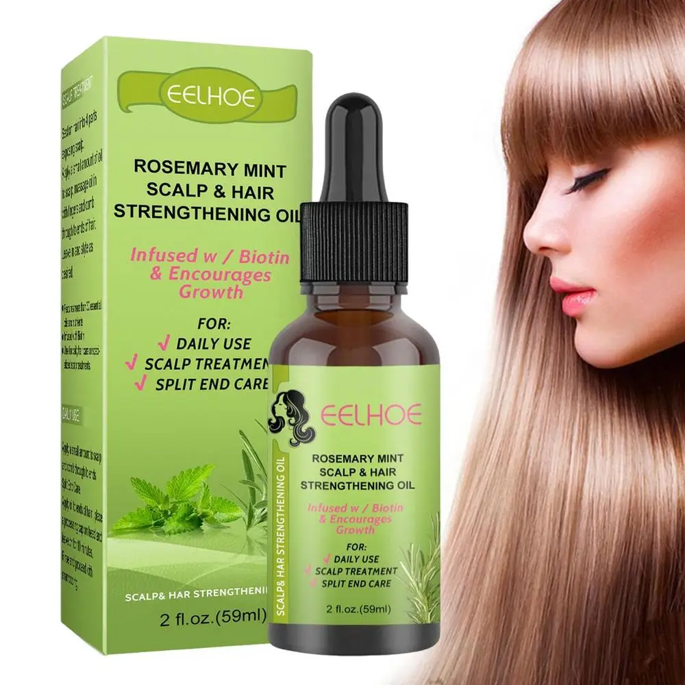 59ml Rosemary Hair Oil Nourishment Scalp Hair Growth Care Essential Oil Refreshing Firming Skin Rosemary hair care products
