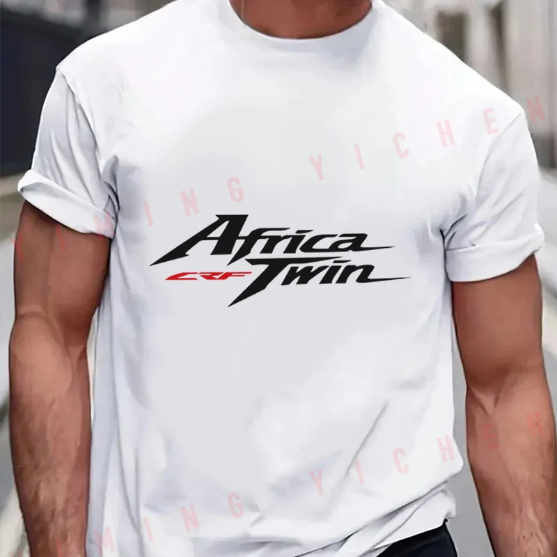 Hon Africa Twin Crf 1000 L 티셔츠 Motorrad 팬 새로운 패션 여름 코튼 남성 반팔 티셔츠